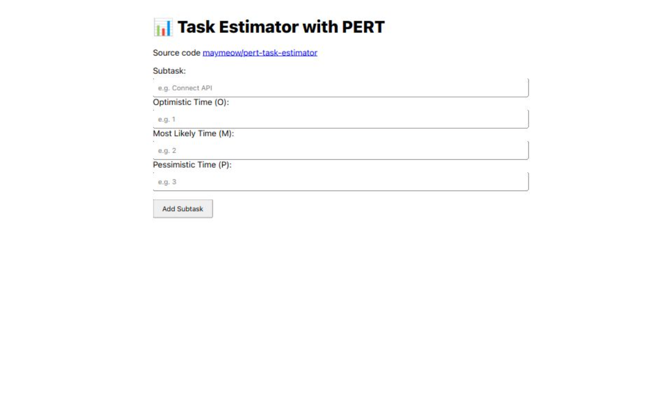 Task Estimator screenshot
